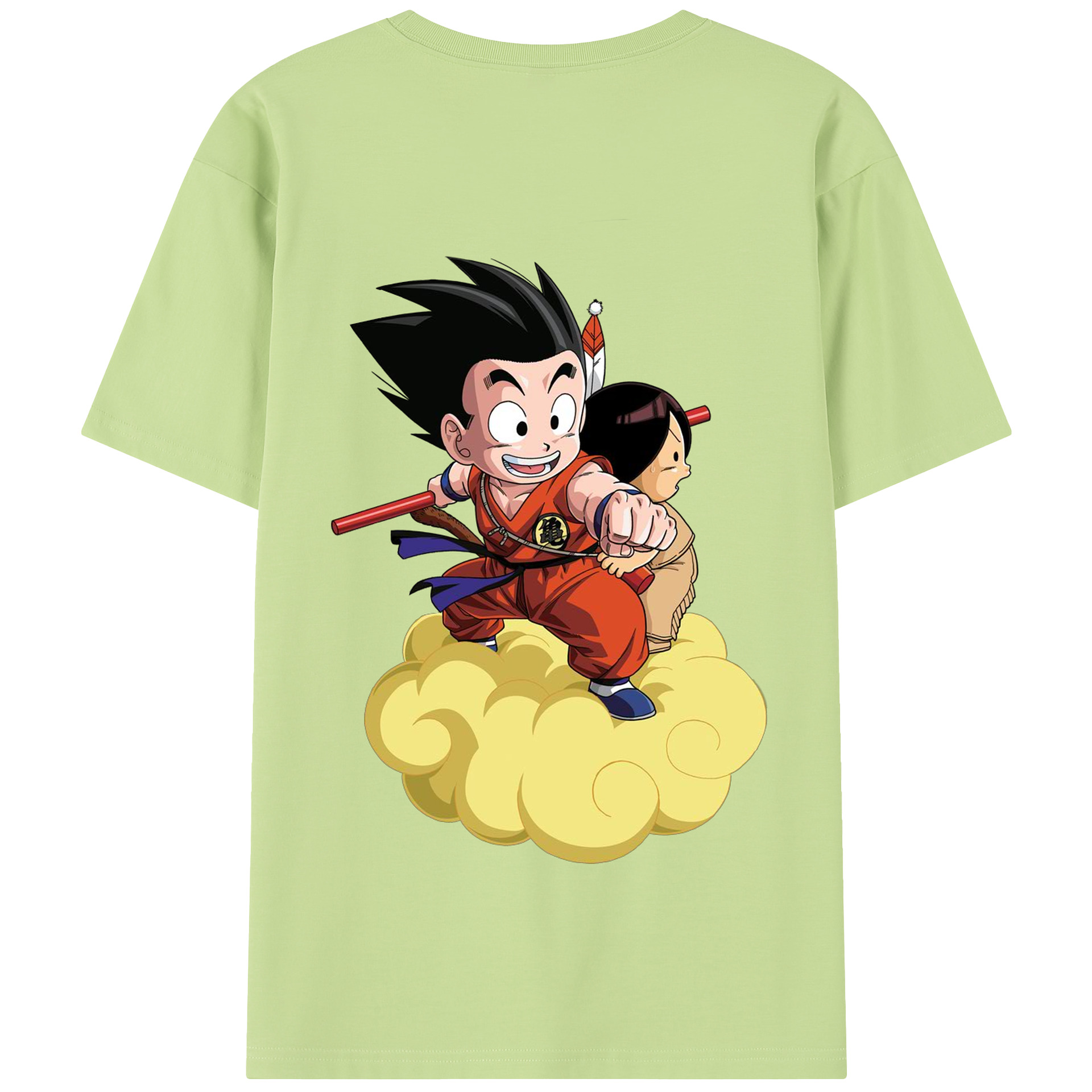（画像用） ドラゴンボール 孫悟空（そん ごくう）Son Goku カカロット DRAGON BALL Kakarotto 綿100％半袖Tシャツ（背面プリント）
